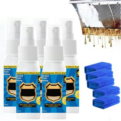 Magic Degreaser Cleaner Spray, Multi Purpose Wash Free Cleaning Spray, Kitchen Cleaner Spray Degreaser for Ovens, Stoves, Pots & Pans, Sinks (30ML,5PC)