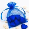 100 Pc Organza Drawstring Gift Bags 5x7 inch Royal Blue for Jewelry,Candy,Women Lip Gloss,Sheer Fabric Clear Mesh Wrap Mini Sachet for Baby Shower,Christmas,Party Favors,Bridal Shower,Birthday,Wedding view 3