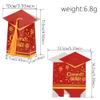 50 Pcs Graduation Cap Gift Boxes with Tassel, Treat Box Graduation Candy Boxes Centerpieces for Tables Party Decorations, Mini Treat Chocolate Box Graduate Favors Supplies, Purple view 4