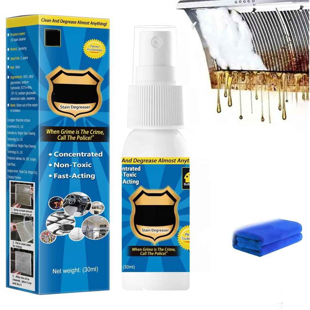 Magic Degreaser Cleaner Spray, Multi Purpose Wash Free Cleaning Spray, Kitchen Cleaner Spray Degreaser for Ovens, Stoves, Pots & Pans, Sinks (30ML,1PC)