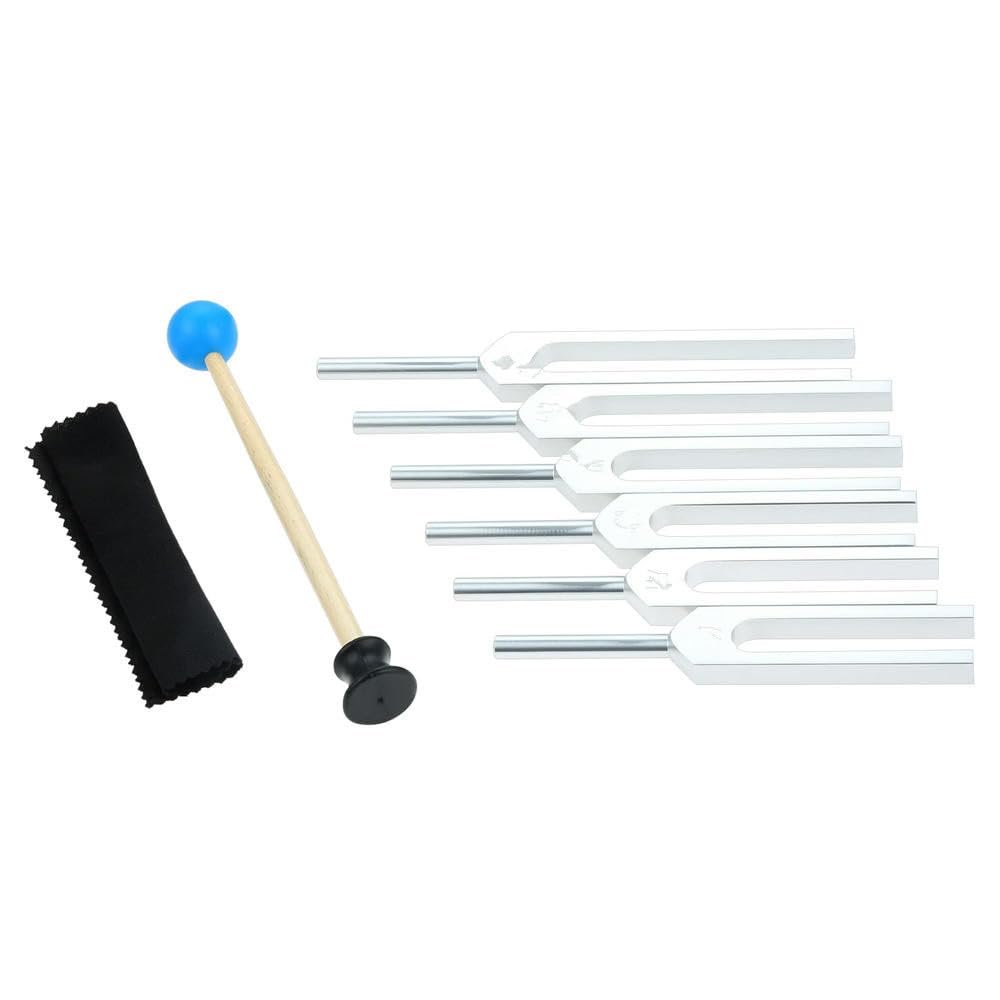 for 6pcs/1set Tuning Forks Silicon Hammer Storage Box Kit 396/417/528/639/741/852 Hz DNA Repair Sound Therapy Relaxation