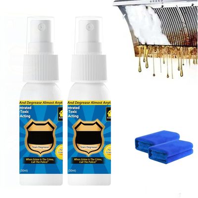 Magic Degreaser Cleaner Spray, Multi Purpose Wash Free Cleaning Spray, Kitchen Cleaner Spray Degreaser for Ovens, Stoves, Pots & Pans, Sinks (30ML,2PC)