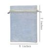 100 Pcs Organza Drawstring Gift Bags 5x7 inch Ivory for Jewelry,Candy,Card,Coin,Sheer Fabric Clear Mesh Wrap Pouches Sachet for Baby Shower,Christmas,Party Favors,Bridal Shower,40th Birthday,Wedding view 2