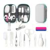 Baby Healthcare and Grooming Kit, Baby Safety Care Set, Baby Electric Nail Trimmer Set Newborn Nursery Health Care Set for Newborn Infant Toddlers Baby Boys Girls Kids (Grey White-18 Kits) view 1