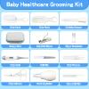 Baby Healthcare and Grooming Kit, Baby Safety Care Set, Baby Electric Nail Trimmer Set Newborn Nursery Health Care Set for Newborn Infant Toddlers Baby Boys Girls Kids (Grey White-18 Kits) view 2