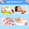 Baby Healthcare and Grooming Kit, Baby Safety Care Set, Baby Electric Nail Trimmer Set Newborn Nursery Health Care Set for Newborn Infant Toddlers Baby Boys Girls Kids (Grey White-18 Kits) view 3