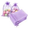 100 Pcs Organza Drawstring Gift Bag 4x6 inch Lilac for Jewelry,Candy,Sheer Fabric Clear Mesh Wrap Sachet for Baby Shower,Christmas,Party Favors,Bridal Shower,Birthday,Wedding,Valentines Day,Bridesmaid view 1