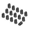 PATIKIL Finger Tip Covers Cots, Black Silicone Finger Protectors Gloves Breathable Reusable Fingertip Caps with Air Holes for Dry Skin Finger Cracking, L, 15 Pcs view 1