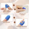 PATIKIL Finger Tip Covers Cots, Black Silicone Finger Protectors Gloves Breathable Reusable Fingertip Caps with Air Holes for Dry Skin Finger Cracking, XS, 15 Pcs view 3