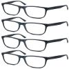 OLOMEE Matte Black Reading Glasses Men Large Oversized Wide Readers +1.50 Lightweight Magnifying Cheaters Big Head/Large Face view 1