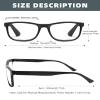 OLOMEE Matte Black Reading Glasses Men Large Oversized Wide Readers +1.50 Lightweight Magnifying Cheaters Big Head/Large Face view 3