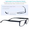 OLOMEE Matte Black Reading Glasses Men Large Oversized Wide Readers +1.50 Lightweight Magnifying Cheaters Big Head/Large Face view 4