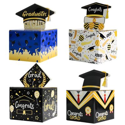 40 Pack Graduation Surprise Money Boxes Candy Box Graduation Money Box Party Favors Grad Gift Box with Gold Tassel Little Souvenir for Guest for Class of 2025 Party Supplies, Style 5