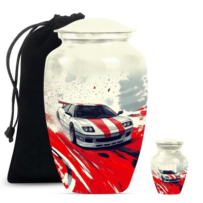 Car Urns for Human Ashes Adult Male Dad, Urns for Human Ashes Adult Man, Large Cremation Urn for Human Ashes, Small Urn for Ashes for Women(Size - 10inch 1Pcs, 3inch 1Pcs)