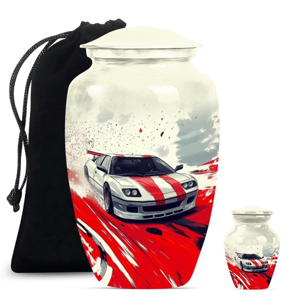 Car Urns for Human Ashes Adult Male Dad, Urns for Human Ashes Adult Man, Large Cremation Urn for Human Ashes, Small Urn for Ashes for Women(Size - 10inch 1Pcs, 3inch 1Pcs)