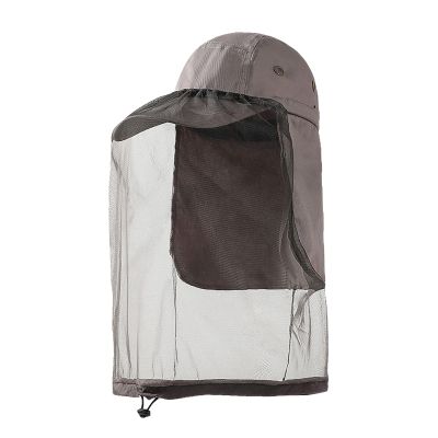 Sun Protection Fishing Hat with Neck Flap Mosquito Beekeeping Beekeeper Bee Hat with Veil Beekeeping Supplies Dark Grey