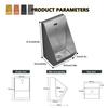 Wall Mounted Bathroom Urinal, Commercial Anti-Odor Men's Adult Urinal, Touchless Urinal Flushing Set Stainless Steel Urinal Automatic Sensor Urinal Toilet for Bar Bathroom Hotel Shop,Gold view 3