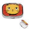 Cute Cat Icon Pill Case Portable Square Pill Box 2 Compartment Pill Organizer Cute Travel Pill Container Vitamin Organizer for Purse Pocket Travel Gift view 1