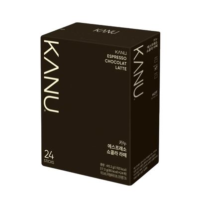 KANU Espresso Chocolat Latte Instant Coffee Mix, 24 Sticks (17.3 g Each) Balanced Dark Chocolate & Espresso, Smooth Latte Cremer, Enjoy Hot or Iced