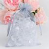 100 Pc Gift Organza Bags Grey Drawstring 5x7 inch for Baby Shower,Christmas,Rustic Wedding,Party Favors,Bridal Shower,Birthday,Bridesmaid,Sheer Fabric Mesh Clear Wrap Gauze Sachets for Jewelry,Candy view 3