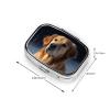 Pill Box 2 Compartment Small Pill Case for Purse & Pocket Golden Retriever Pill Box Cute Vitamins Fish Oil Supplements Storage Box Portable Pill Containe Travel Gift view 2