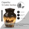Orange Fishing Cremation urn for Human Ashes - Small Memorial urns for Human Ashes 3 inch 2 pcs view 2