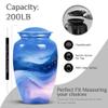 Blue Galaxy Aurora Bliss Mini Urns for Human Ashes Adult Female & Male - Large Urns for Human Ashes Adult - Memorial Funeral - Combo 1 Large 2 Keepsake view 2