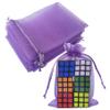 Jwsqmc 4x6 Inch Sheer Organza Mesh Drawstring Gift Wrap Bags Lavender 50pcs view 1