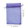 Jwsqmc 4x6 Inch Sheer Organza Mesh Drawstring Gift Wrap Bags Lavender 50pcs view 2