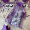 Jwsqmc 4x6 Inch Sheer Organza Mesh Drawstring Gift Wrap Bags Lavender 50pcs view 3