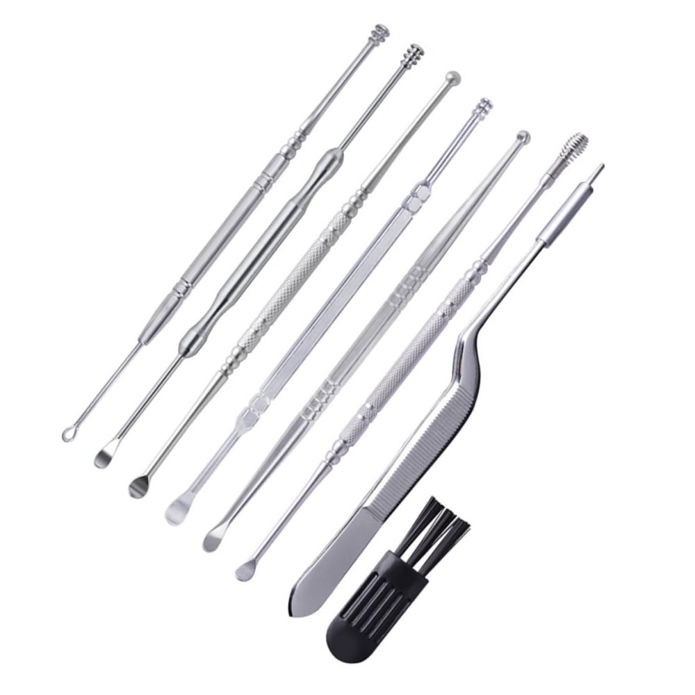 BCOATH 1set Stainless Steel Ear Wax Tools Ear Cleaning and Comfortable for Gentle Wax Removal Portable and Stylish Design