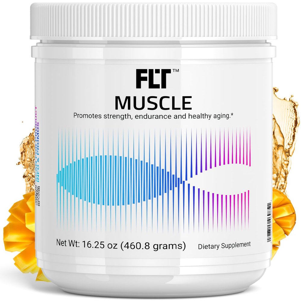 FLT Muscle Performance Supplement for Muscle Strength, Recovery & Endurance with Plant-Based Peptides, Creatine, L-Glutamine, Magnesium, Zinc & Electrolytes 30 Servings | Vegan