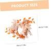 ABOOFAN Fall Candle Ring Wreath Artificial Maple Leaves for Thanksgiving Table Decor Centerpiece for Autumn Celebrations and Festive Gatherings view 2