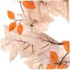 ABOOFAN Fall Candle Ring Wreath Artificial Maple Leaves for Thanksgiving Table Decor Centerpiece for Autumn Celebrations and Festive Gatherings view 4