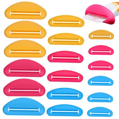 PartyKindom 18pcs Toothpaste Tube Squeezer Multi-Purpose Squeezing Tools for Creams and Ointments Ergonomic Design for Bathroom and Kitchen Organization