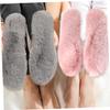 Gogogmee 4 Pairs Warm Insoles Faux Fur Slipper Inserts for Women Men Fluffy Pink Inner Soles for Cold Weather view 3