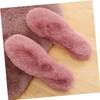 Gogogmee 4 Pairs Warm Insoles Faux Fur Slipper Inserts for Women Men Fluffy Pink Inner Soles for Cold Weather view 4