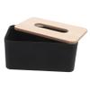 LABRIMP Tissue Box Cover Rectangular Wood Plastic Tissue Holder for Home Office and Public Use Capacity Dispenser for Standard Design view 1