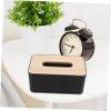 LABRIMP Tissue Box Cover Rectangular Wood Plastic Tissue Holder for Home Office and Public Use Capacity Dispenser for Standard Design view 2