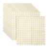100 Pcs 33 x 33cm Buffalo Plaid Scalloped Cocktail Napkins Bridal Shower Checkered Dinner Napkins Wedding Party Beverage Napkin Guest Hand Tissue Towels Decorative Square Paper Napkin Yellow White