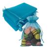 100 Count Gifts Organza Bags with Drawstring 4x6 inch Aqua Blue for Baby Shower,Christmas,Party Favors,Birthday,Wedding,Bridal Shower Sheer Fabric Clear Mesh Rope Sachet for Jewelry,Candy,Tiny Toy view 1