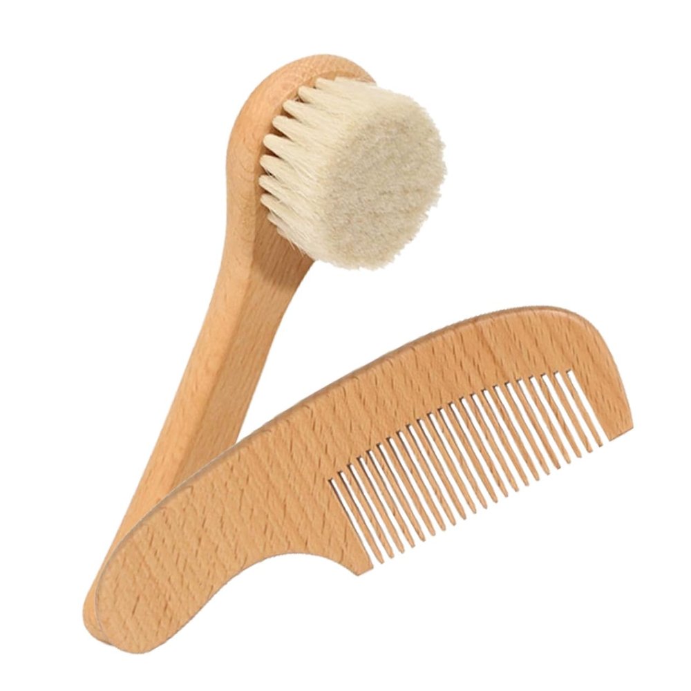 Gogogmee Care Kit Gentle Bristle Brush Hair Washing Shield Brush Set Grooming Tools Newborn Massage Comb