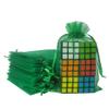 100 Count Gift Organza Bags with Drawstring 5x7 inch Green for Baby Shower,Christmas,Party Favors,Birthday,Wedding,Anniversary,Bridal Shower Sheer Fabric Clear Mesh Ribbon Sachet for Jewelry,Candy view 1