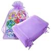 100 Pc Gift Organza Bags with Drawstring 5x7 inch Lilac for Baby Shower,Christmas,Party Favors,Birthday,Wedding,Graduate,Bridal Shower Sheer Fabric Clear Mesh Tulle Sachet for Jewelry,Candy,Lashes view 1