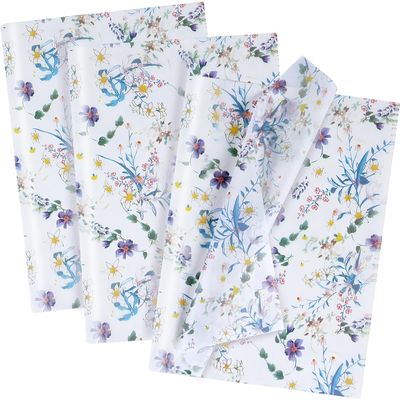 60 Sheets Vintage Floral Tissue Paper, 14" x 20" Wildflower Tissue Paper Bulk for Gift Bags, Colorful Watercolor Gift Wrapping Tissue for Crafts Packaging Wedding Birthday Spring Party Decor