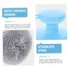 HOMOCONO 5sets Scrubber with Handle Pot and Pan Cleaning Tool for Heavy Scrubbing for Kitchen Grease and Dirt Removal Selection view 3