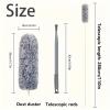 Extra-Long Retractable Duster Bendable Head Washable Brush High Ceilings Fans Furniture Car Reusable Cleaning Tool(Gray) view 2