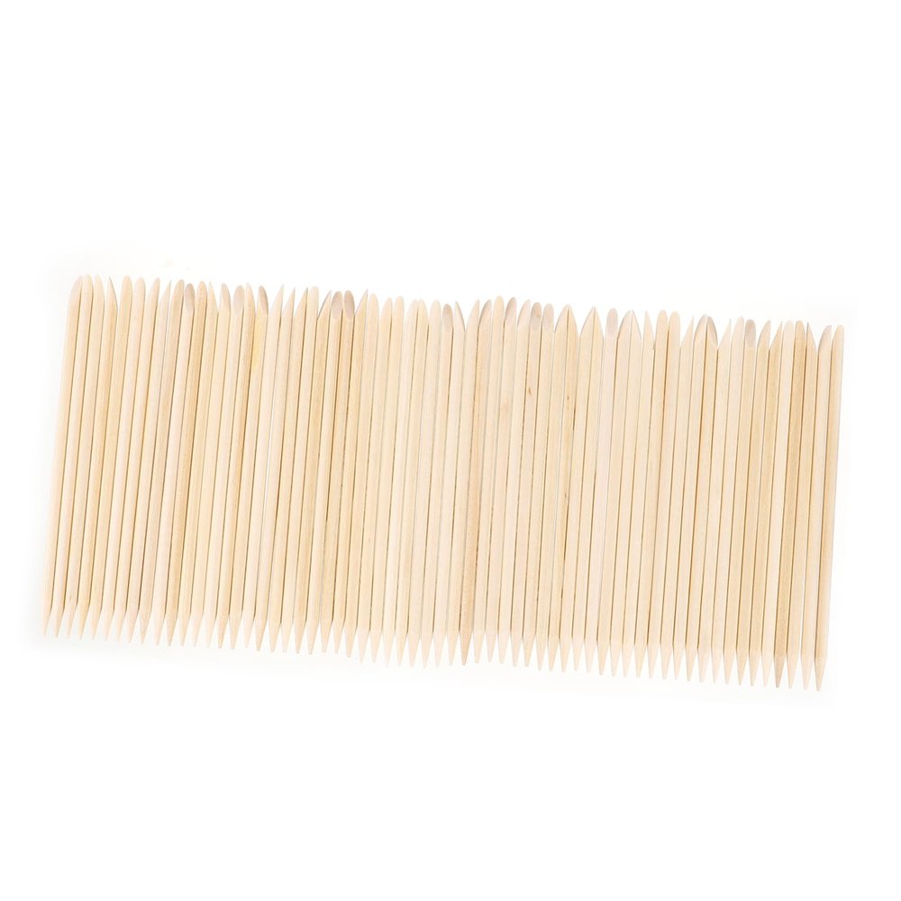 FOMIYES 200pcs Wood Nail Sticks Double-sided Natural Manicure Tool for Cuticle Care Nail Cleaning Portable Accessory for Women