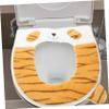 RORPOIR Elongated Padded Toilet Seat Thermal Washable Cotton Velvet Cover for Bathroom view 4