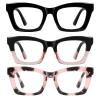 resjok Reading Glasses for women-3Pack Blue Light Blocking Computer Readers with Spring Hinge Fashion Eyeglasses(Mix2, 2.0x) view 1